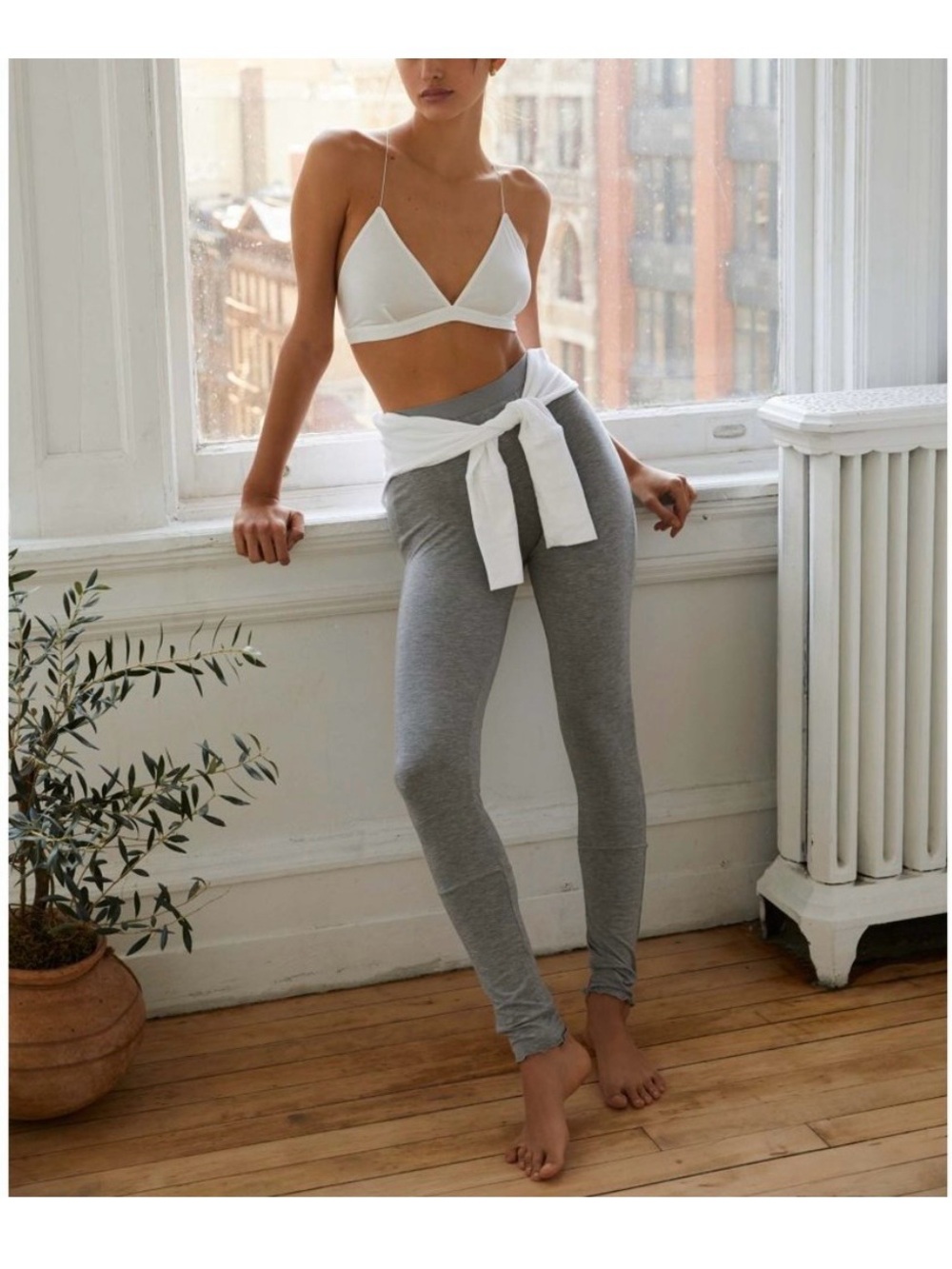 🩶Free People High-Waist Gray Lounge Leggings XL🩶